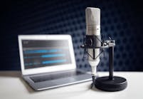 Podcast and microphone