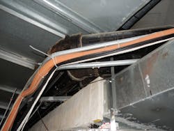 electrical cables improperly installed electrical cables improperly installed