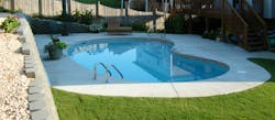 Example of a permanently installed pool. Example of a permanently installed pool.