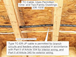 TC cable uses permitted TC cable uses permitted