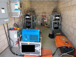 Photo 3. DC system fed from a backup battery string during a discharge test Photo 3. DC system fed from a backup battery string during a discharge test