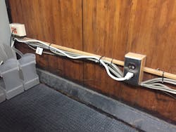 cluster of cables and receptacles cluster of cables and receptacles