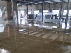 Photo 1. Flooding on a job site can stall productivity. Photo 1. Flooding on a job site can stall productivity.