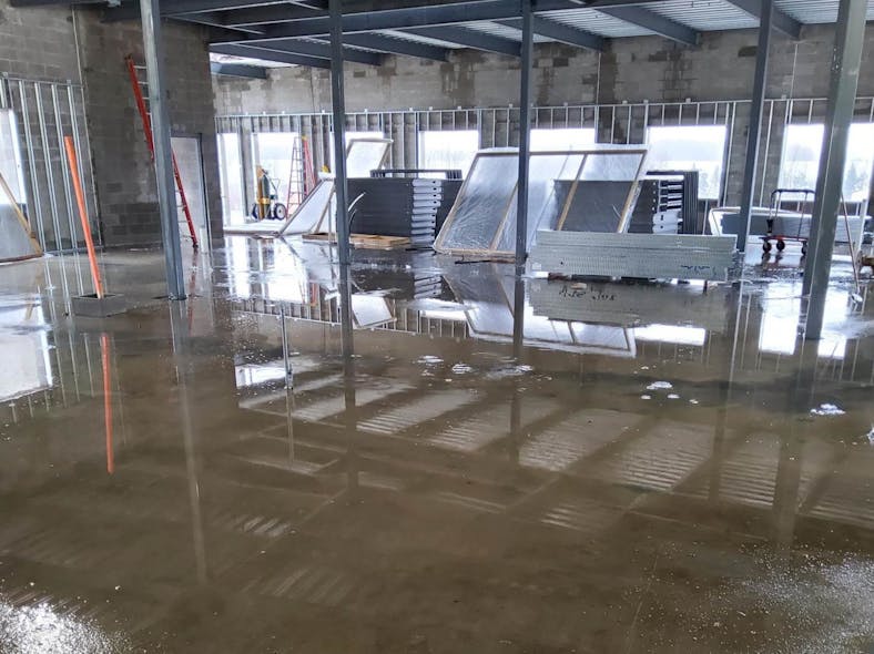 Photo 1. Flooding on a job site can stall productivity.