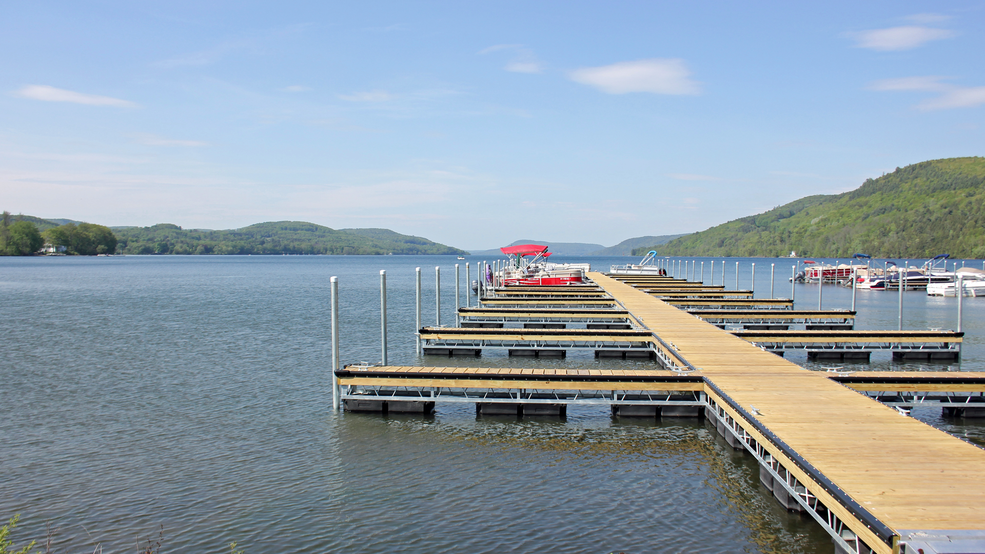 boat landing on a lake
