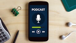podcast playing on phone