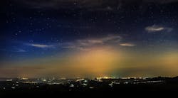 starry sky filled with light pollution