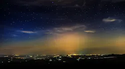 starry sky filled with light pollution