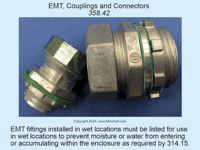 Code Q&A: NEC Requirements for Installing EMT Couplings and Code Q&A: NEC Requirements for Installing EMT Couplings and