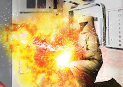 Photo 1. An arc flash can generate an electric arc with a temperature of 35,000ºF. Photo 1. An arc flash can generate an electric arc with a temperature of 35,000ºF.