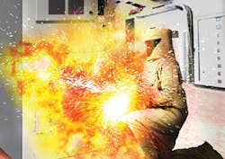 Photo 1. An arc flash can generate an electric arc with a temperature of 35,000ºF. Photo 1. An arc flash can generate an electric arc with a temperature of 35,000ºF.
