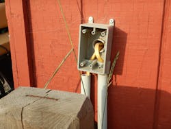 nm cables installed in box at campground nm cables installed in box at campground