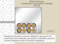 metal wireways conductors connected in parallel