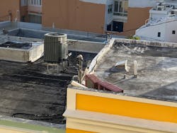 overhead conductors too low on roof overhead conductors too low on roof