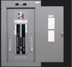 Photo 2. UPS output power distribution panel with fused disconnects. Photo 2. UPS output power distribution panel with fused disconnects.