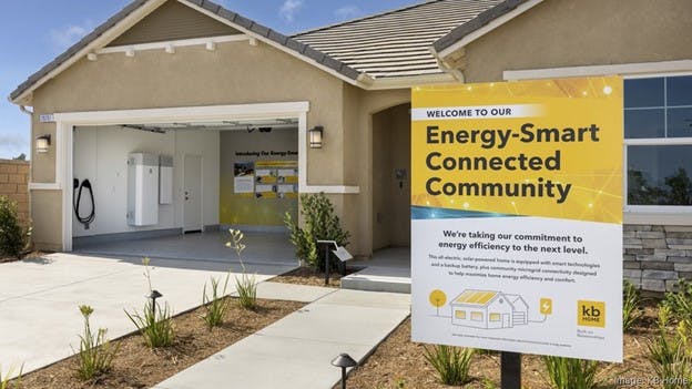 This is a model home at the Shadow Mountain development in Menifee, Calif. This is a model home at the Shadow Mountain development in Menifee, Calif.