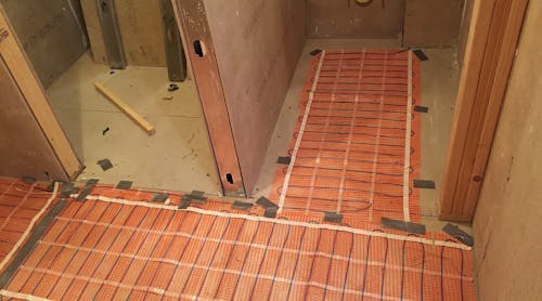 electric space-heating cable installation