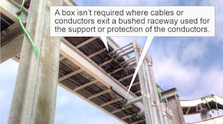 cable tray bushed conduit and tubing