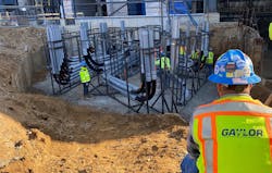 At Nucor Steel, located in Ghent, Ky., the Gaylor Electric team positioned themselves three weeks ahead of schedule by capitalizing on virtual design and manufacturing. The team crane-lifted fully fabricated electrical modules into place. At Nucor Steel, located in Ghent, Ky., the Gaylor Electric team positioned themselves three weeks ahead of schedule by capitalizing on virtual design and manufacturing. The team crane-lifted fully fabricated electrical modules into place.