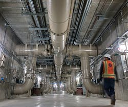 Helix Electric completed the Joseph Jensen Water Treatment Plant Electrical Upgrade in Granada Hills, Calif. The project scope consists of electrical reconfiguration of the power feed to the chemical feed and water treatment systems and pumps so that critical equipment is powered from two different sources; replacement of existing wash-water return pump motors; installation of new unit substations, MCCs, variable-speed drives, transfer switches, and interruptible power supplies; and replacement of existing UPCs and MCCs. Helix Electric completed the Joseph Jensen Water Treatment Plant Electrical Upgrade in Granada Hills, Calif. The project scope consists of electrical reconfiguration of the power feed to the chemical feed and water treatment systems and pumps so that critical equipment is powered from two different sources; replacement of existing wash-water return pump motors; installation of new unit substations, MCCs, variable-speed drives, transfer switches, and interruptible power supplies; and replacement of existing UPCs and MCCs.