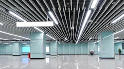 lighting in commercial building floor