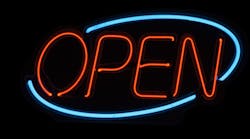 electric neon open sign