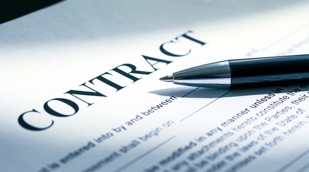 contract with pen