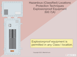 Fig. 2. Explosionproof equipment is permitted in any Class 1 location for which it is identified. Fig. 2. Explosionproof equipment is permitted in any Class 1 location for which it is identified.
