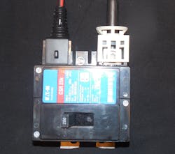 Photo 1. Photo 1. Protective barriers are permitted to be installed on the supply-side terminals of a circuit breaker used as a service disconnect. Photo 1. Photo 1. Protective barriers are permitted to be installed on the supply-side terminals of a circuit breaker used as a service disconnect.