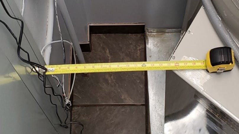 Photo 2. Close-up views of the measurements from the panel.