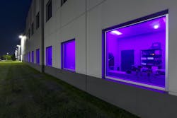 Clinically proven to reduce harmful bacteria, 405-nm lighting technology can be installed in locations like this Kenosha, Wis.-based office to provide continuous disinfection. Clinically proven to reduce harmful bacteria, 405-nm lighting technology can be installed in locations like this Kenosha, Wis.-based office to provide continuous disinfection.