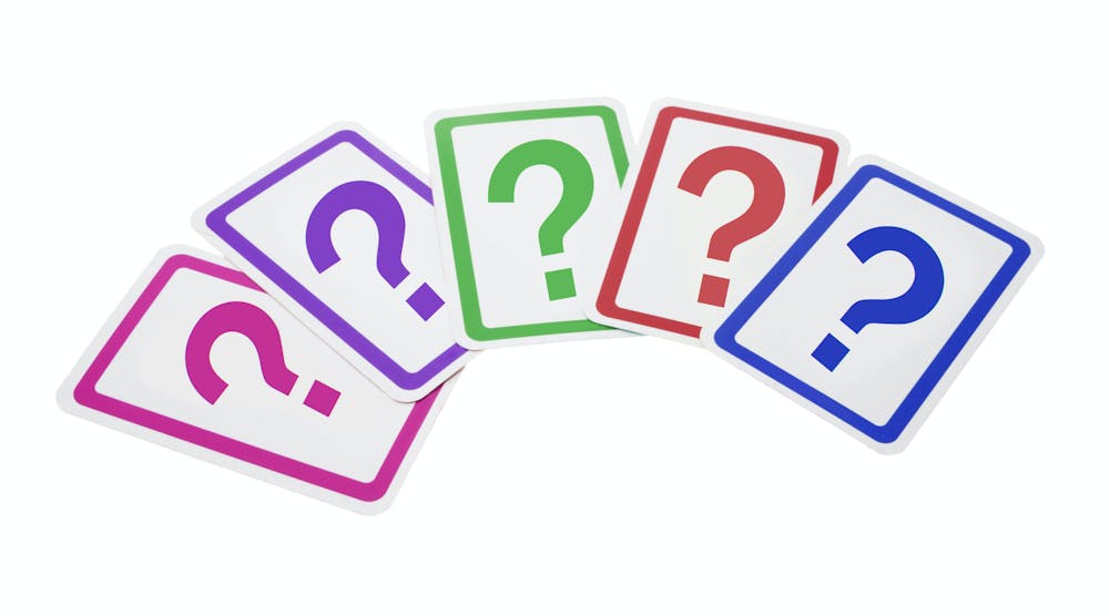 colorful question mark cards