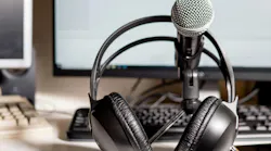 Podcast microphone and headset