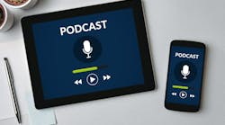 podcast on tablet and phone