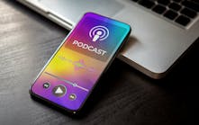 phone with podcast