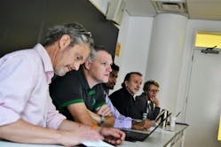 Photo 2. Members of the maintenance staff participate in a wall controls training session. Photo 2. Members of the maintenance staff participate in a wall controls training session.