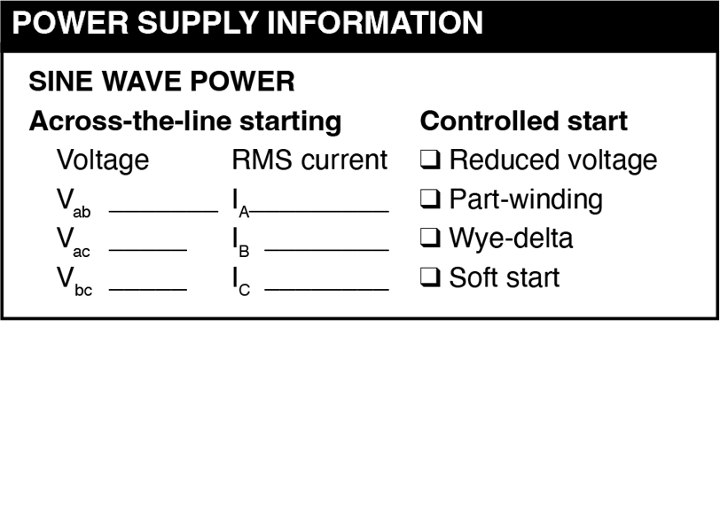 Fig. 3. Use this RCFA template for recording a motor&apos;s load voltage and current.