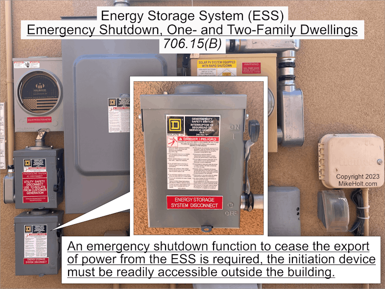 Fig. 2. The initiation device for the ESS emergency shutdown function must be in a readily accessible location outside the building.