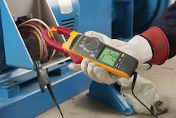 Photo 1. A true rms non-contact clamp meter can indicate when power quality issues are present in the electrical system. Photo 1. A true rms non-contact clamp meter can indicate when power quality issues are present in the electrical system.