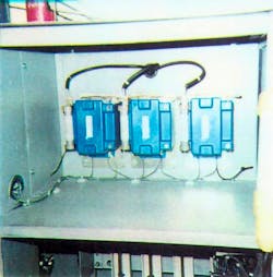 Photo 3. The apprentice had no cause for concern when he looked at the equipment in this cabinet. Photo 3. The apprentice had no cause for concern when he looked at the equipment in this cabinet.