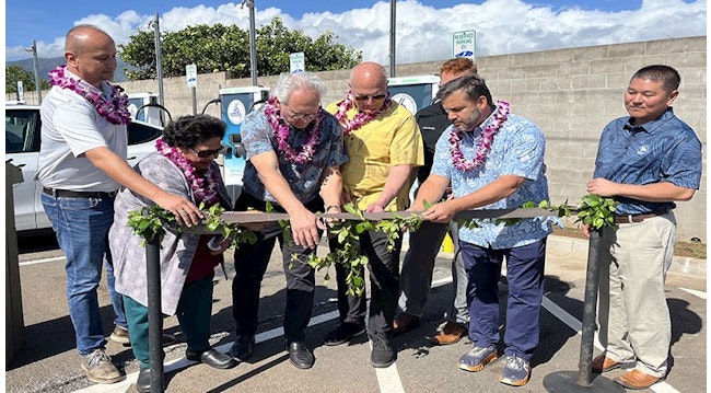 first ev charging station opens in hawaii