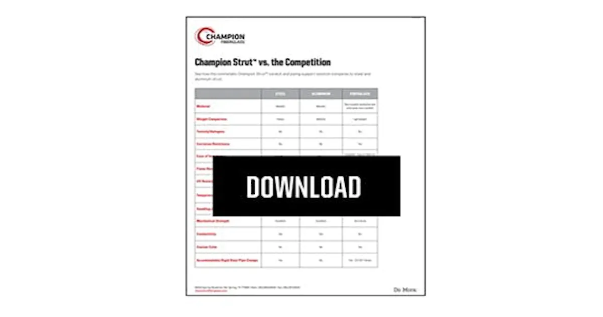 Strut Comparison Chart | EC&M