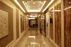 Photo 2. The 2021 IECC expands occupancy sensors to corridors. So, for example, in a hotel setting, this requires the lighting power to be reduced no more than 50% of full power within 20 minutes of being unoccupied. Photo 2. The 2021 IECC expands occupancy sensors to corridors. So, for example, in a hotel setting, this requires the lighting power to be reduced no more than 50% of full power within 20 minutes of being unoccupied.