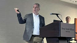 Leviton’s Joe Brisco, technical sales specialist, and ConTech’s Mike Lehman, general manager, helped a packed room of lighting designers and other show attendees understand the nuances of the many code updates for IECC and ASHRAE 90.1 lighting and control requirements. Leviton’s Joe Brisco, technical sales specialist, and ConTech’s Mike Lehman, general manager, helped a packed room of lighting designers and other show attendees understand the nuances of the many code updates for IECC and ASHRAE 90.1 lighting and control requirements.