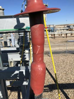 Fig. 8b. Termination after cleaning. Fig. 8b. Termination after cleaning.