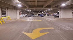 lighted parking garage