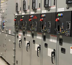 Electrical maintenance professionals must be familiar with and understand the operational aspects of many types of equipment, such as this high-voltage arc-resistant switchgear and motor starter mimic display.
