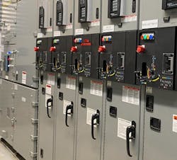 Electrical maintenance professionals must be familiar with and understand the operational aspects of many types of equipment, such as this high-voltage arc-resistant switchgear and motor starter mimic display. Electrical maintenance professionals must be familiar with and understand the operational aspects of many types of equipment, such as this high-voltage arc-resistant switchgear and motor starter mimic display.