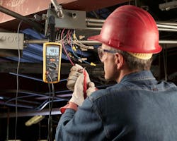 Photo 2. Use an insulation tester to detect current loss from wires that would otherwise be undetectable. Photo 2. Use an insulation tester to detect current loss from wires that would otherwise be undetectable.