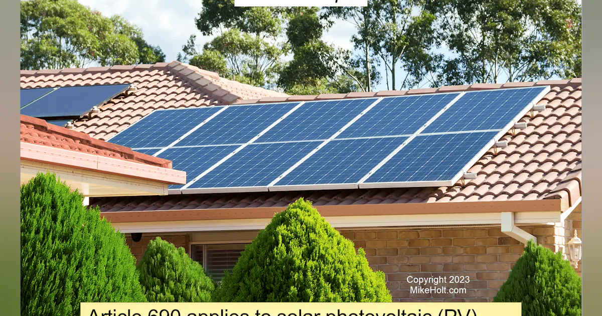 NEC Requirements for Solar — Part 1 | EC&M